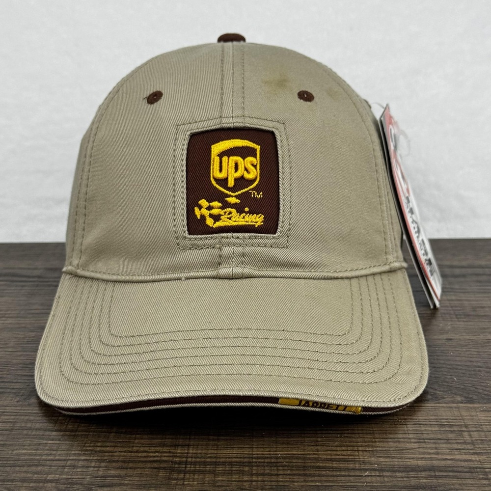 UPS Racing Hat Cap Strap Back Mens One‎ Size NASCAR 88 Dale Jarrett Tan Brown
